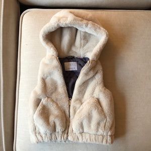 Zara faux fur vest 12-18 months